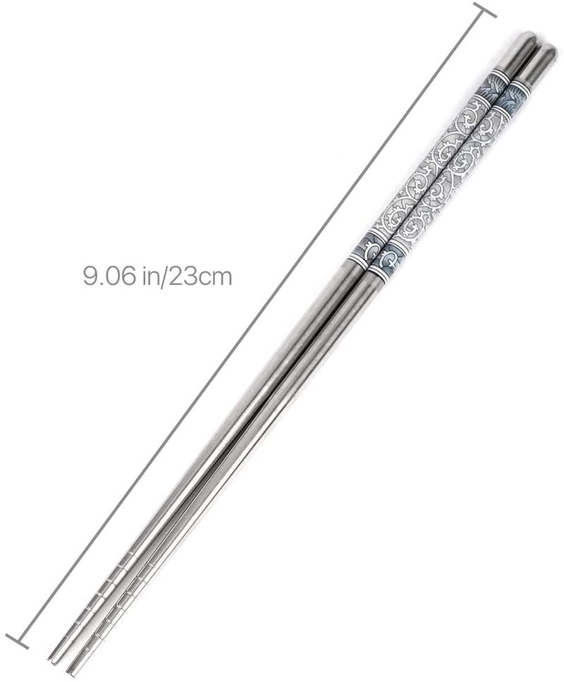 AKRIZA Stainless Steel Round Chopstick Reusable and Lightweight (1 Pair) - Image 2