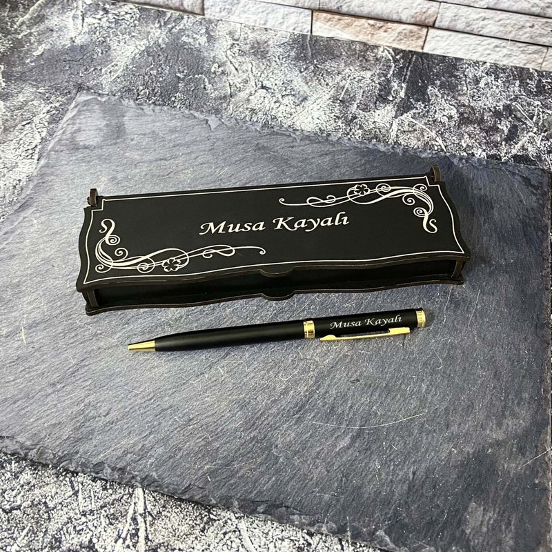 Sanat Hediyelik Art Gift Special Metal Ballpoint Pen Named for Teachers' Day + Wooden Box / Teacher / Gift / Personalized / November 24  - Image 2