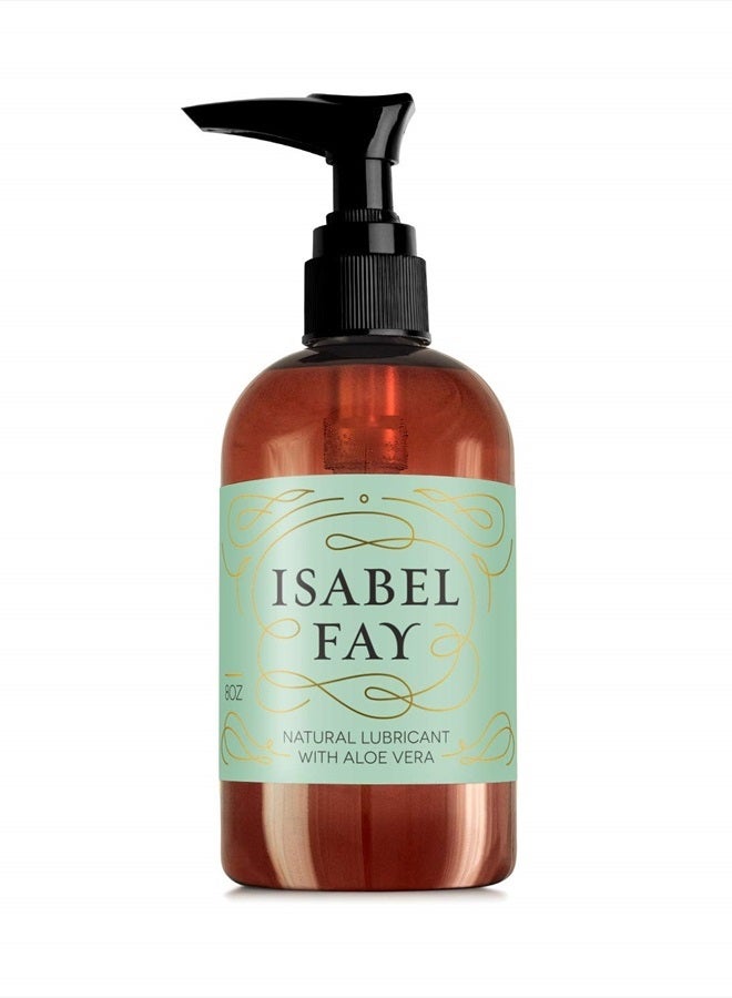 Isabel Fay Natural Water Based Personal Lubricant with Aloe Vera - for Women with Sensitive Skin - no Glycerin, no Parabens - 8oz 