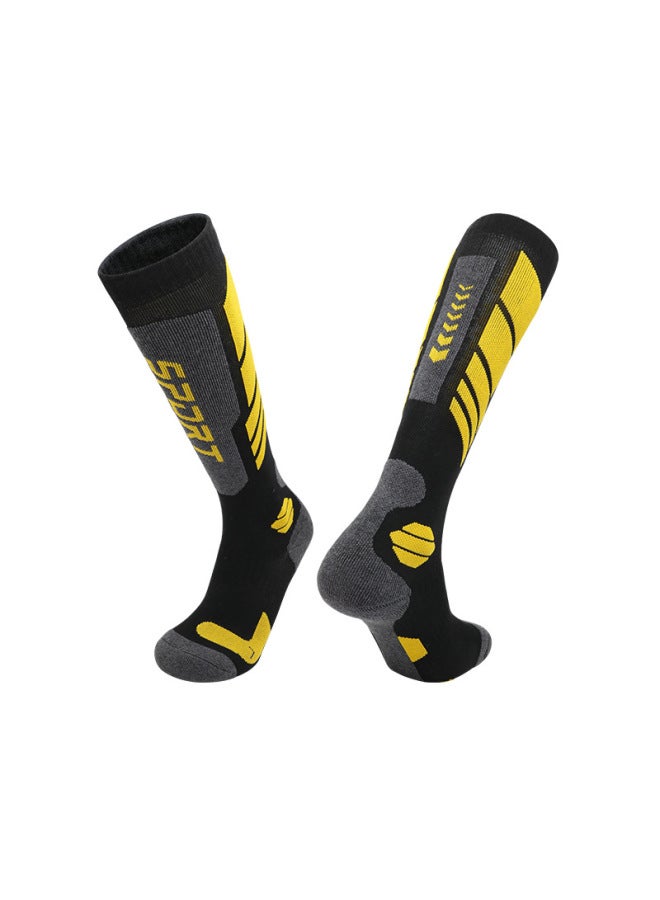 Customized Logo Autumn And Winter Sports Ski Socks For Boys And Children, Warm Long Thickened Towel Bottom Anti-slip Snow Cotton Socks