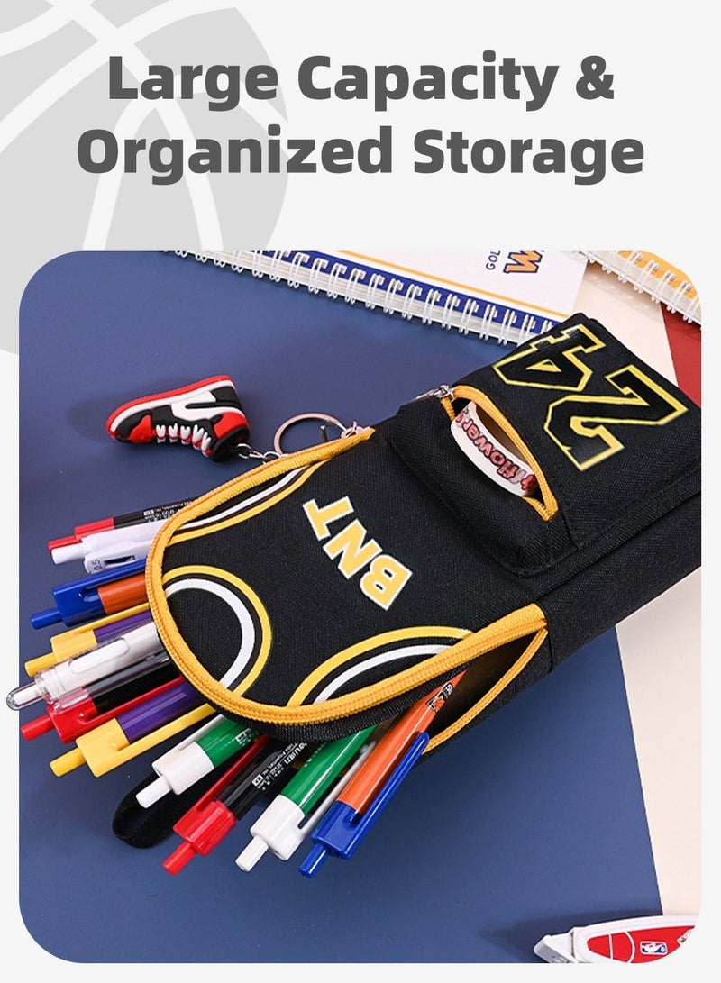 Large Pencil Cases for Boys , Big Capacity Pencil Pouch with 2 Compartments, Pen Pouch Holder, Stationery Organizer, Multifunctional Pen Bag for Kids Teenagers Students - Image 4