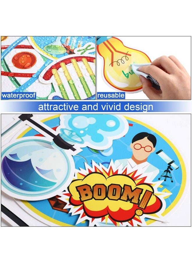 Outus 48 Pieces Science Bulletin Board Sets Laminated Science Cutouts Lab Cutouts Sciencetheme Party Cutouts For Science Class School Classroom Bulletin Board Office Party Decoration Supplies 8 Designs  - Image 4