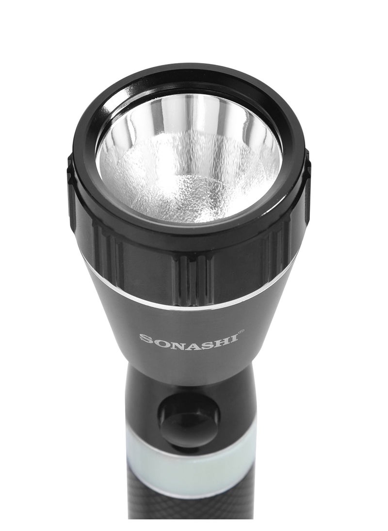 Rechargeable LED Torch with 2 Hours Continuous Working  5000mAh Battery with Hyper Bright LED Light  Featured with Water Resistant Body and Unbreakable Glass SLT-681