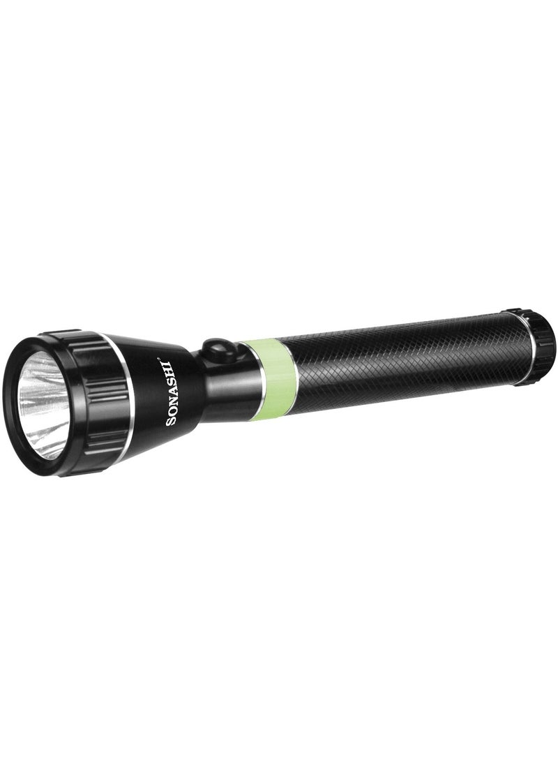 Rechargeable LED Torch with 2 Hours Continuous Working  5000mAh Battery with Hyper Bright LED Light  Featured with Water Resistant Body and Unbreakable Glass SLT-681