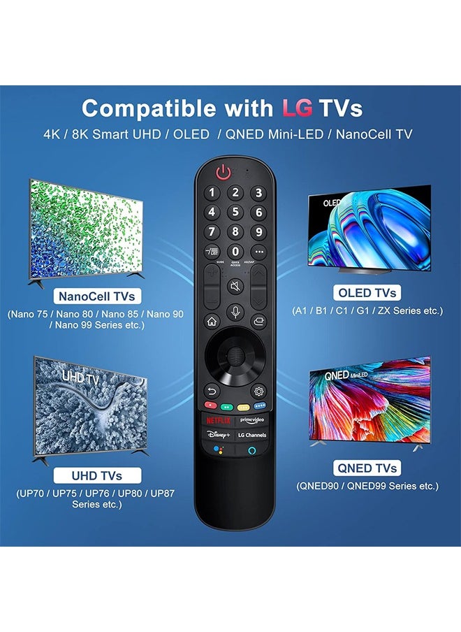 X-level - Magic Remote for LG Smart TV Remote Control Replacement with Pointer and Voice Function Compatible with LG 2021/2022/2023 UHD OLED QNED NanoCell 4K 8K Smart TV - Image 1