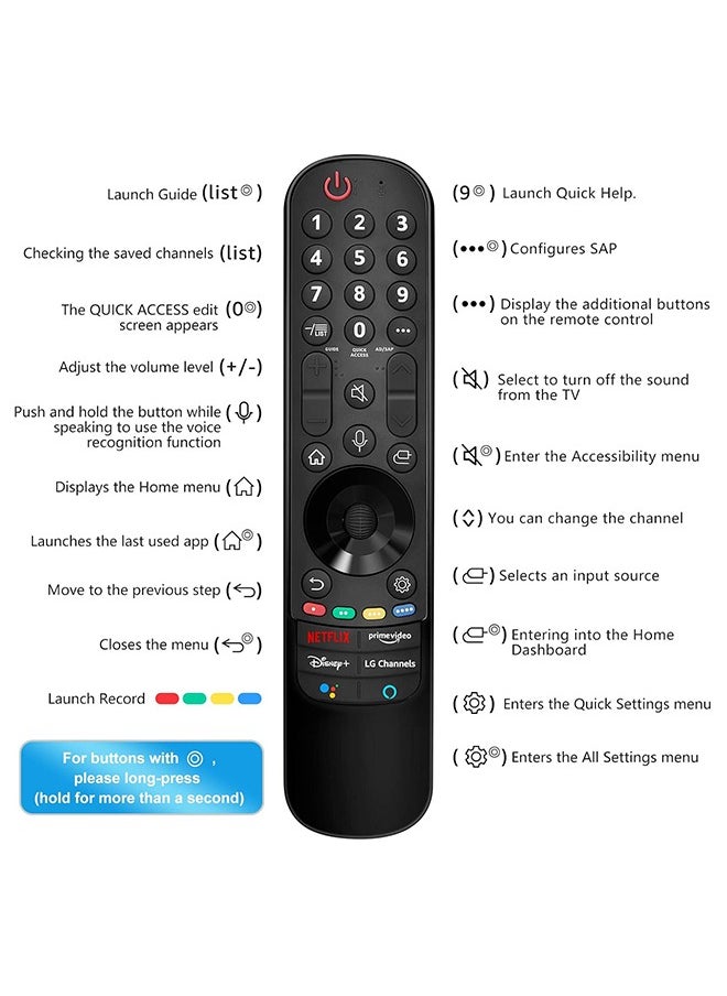 X-level - Magic Remote for LG Smart TV Remote Control Replacement with Pointer and Voice Function Compatible with LG 2021/2022/2023 UHD OLED QNED NanoCell 4K 8K Smart TV - Image 1
