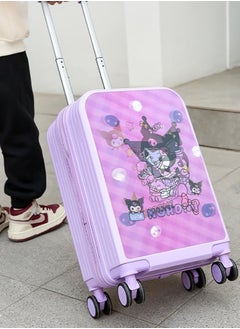 CityRiya-Long Kids' Luggage, Travel Suitcases for Girls Boys, Children's Cycling Luggage, 20" Toddler Suitcase Kid Ride Rolling, Travel Luggage Sets for Kid, Kids Ride On Suitcase, Child Carry-On Luggage  - Image 3