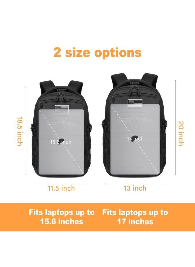 Wotony 25L Military tactical backpack, backpack for men black tactical backpack small tactical backpack assault bag (Black, 18.5 inch) - Image 5