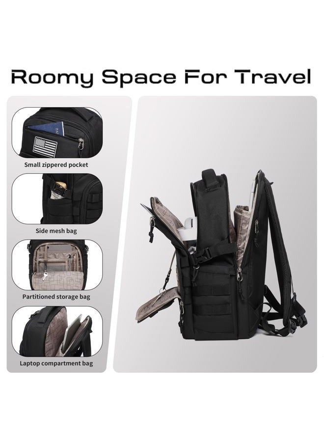 Wotony 25L Military tactical backpack, backpack for men black tactical backpack small tactical backpack assault bag (Black, 18.5 inch) - Image 4