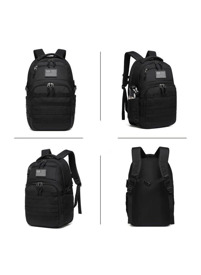 Wotony 25L Military tactical backpack, backpack for men black tactical backpack small tactical backpack assault bag (Black, 18.5 inch) - Image 3
