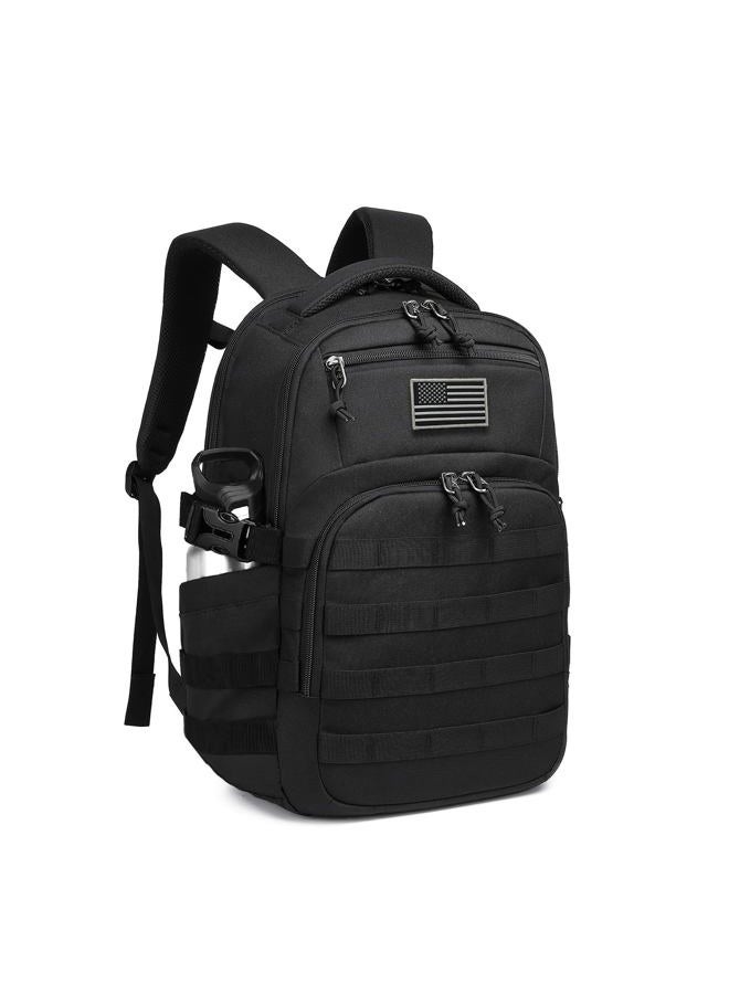 Wotony 25L Military tactical backpack, backpack for men black tactical backpack small tactical backpack assault bag (Black, 18.5 inch) - Image 1