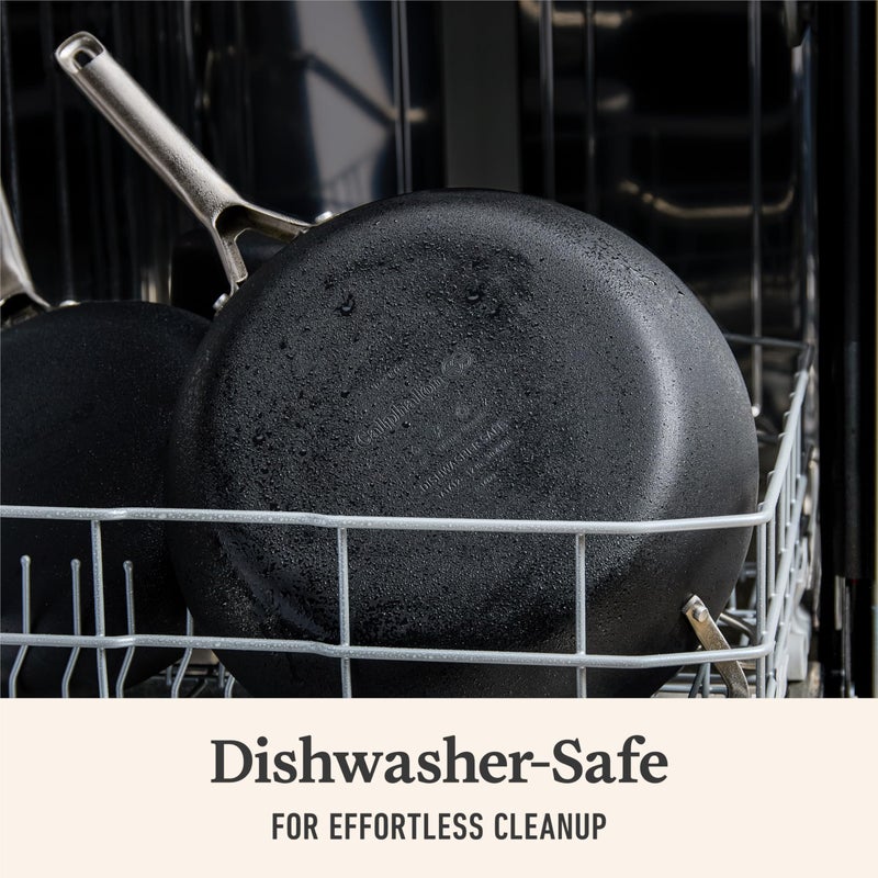 CalphalonÂ® Hard-Anodized Nonstick 12" Jumbo Frying Pan with Lid - Image 3