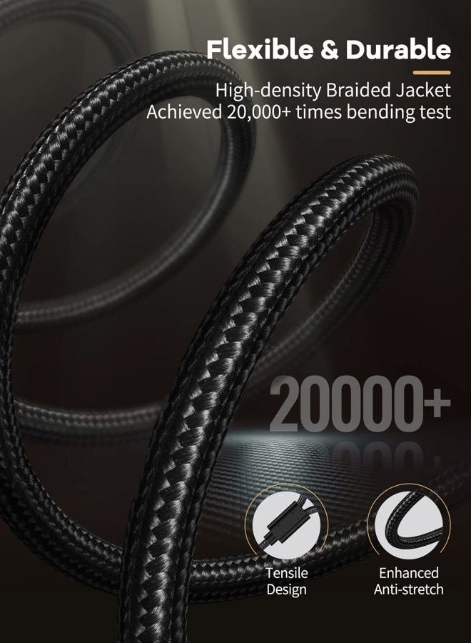 VIOY 3.5 mm to 6.35 mm 1/4 Audio Cable (6 ft/2 m), 3.5 mm 1/8'' TRS to Dual 6.35 mm 1/4" TS Mono Braided Y [1:1 Design] Splitter Breakout Cable for Guitar, Microphone, Mixer, Recording Equipment etc… - Image 5