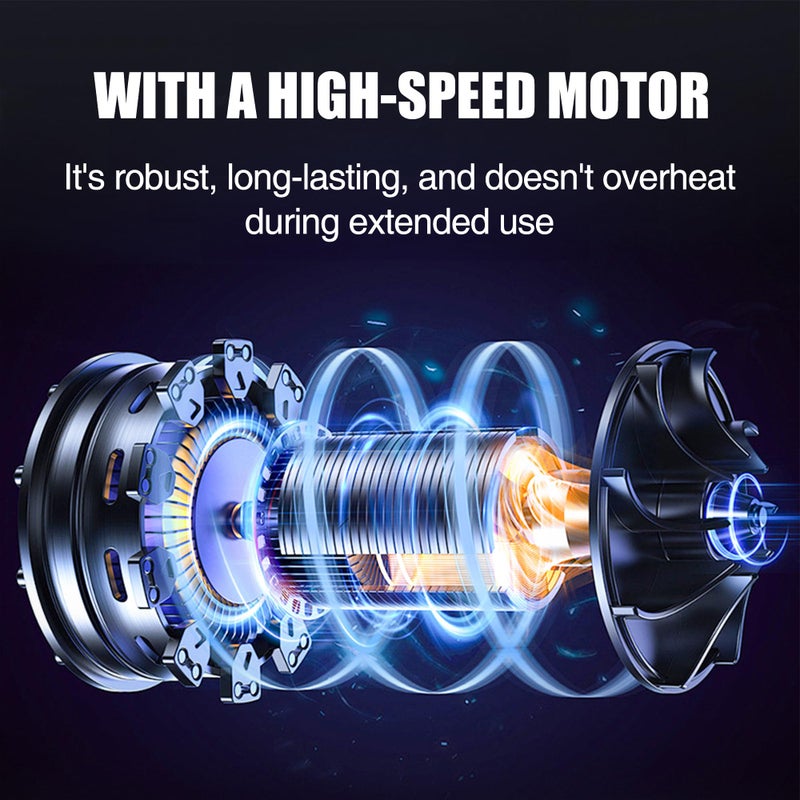 DOZAWA Turbo Jet Blower, Cordless Turbo Super Power Air Duster, 130MPH Mini Leaf Blower Cordless, Turbo Dryer Blower for Car, 21V Car Dryer Air Blower Battery Included - Image 2