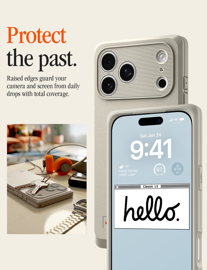 Spigen Classic LS MagFit for iPhone 17 Pro MAX Case Cover [Capacitive Camera Control Button] with MagSafe - Stone - Image 4