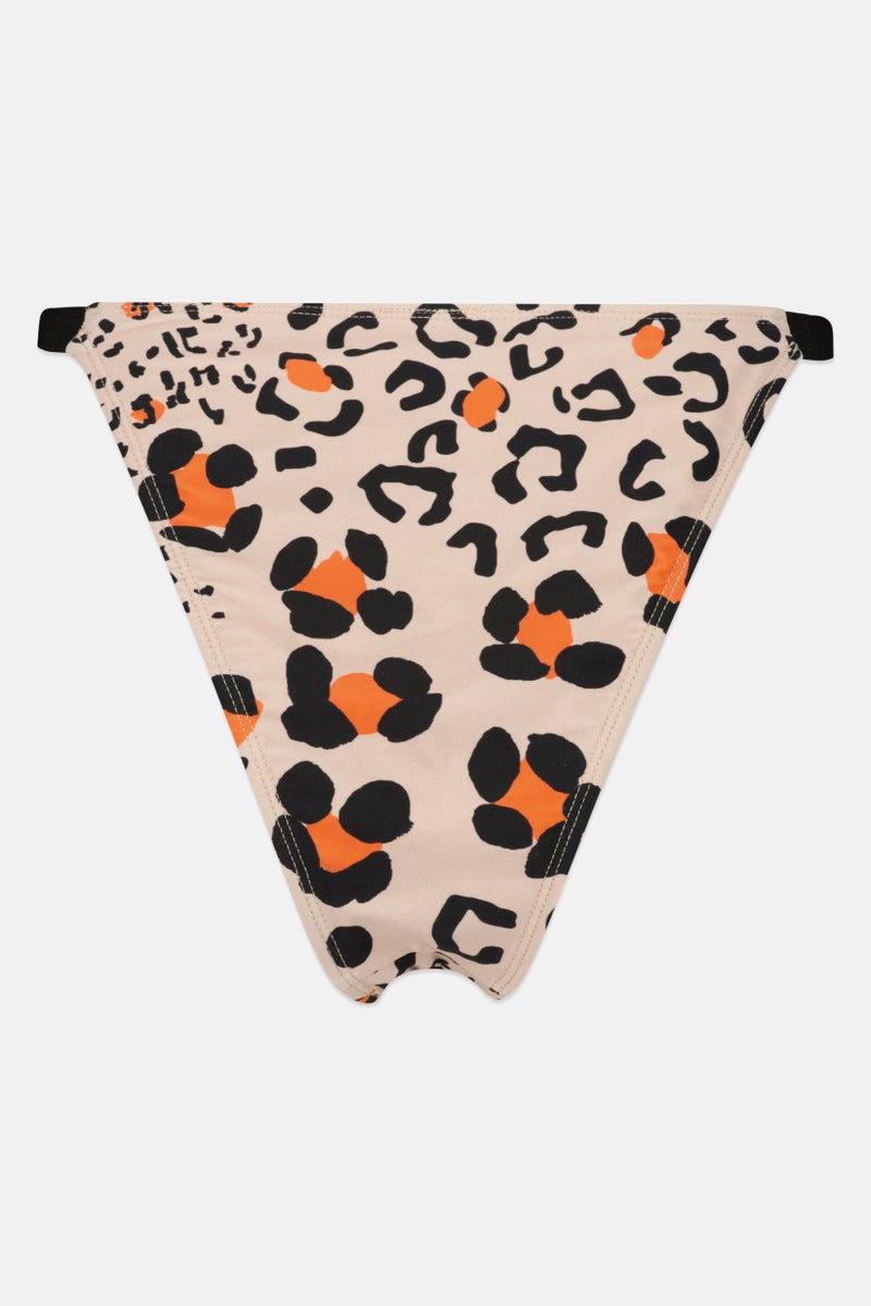 We Are We Wear Women Animal Print Bikini Bottom, Multicolor  - Image 3