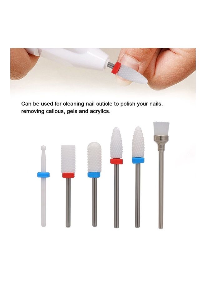 NIBEMINENT 6-Piece Cuticle Cleaner Dust Drill Multicolour - Image 4