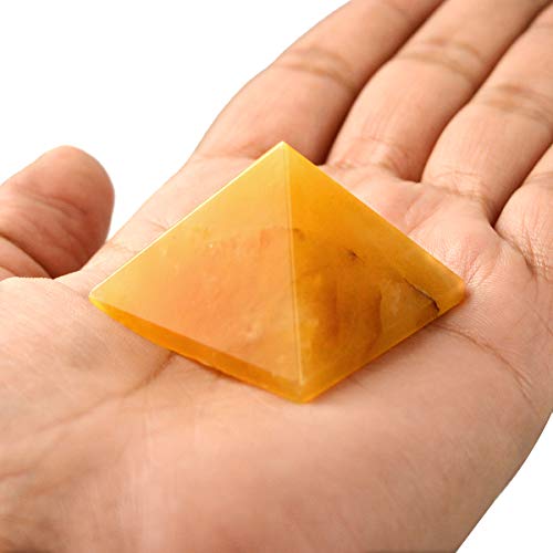 Crystu Natural Citrine Pyramid for Reiki Healing and Crystal Healing Stone Pyramid Size 30-35 mm (Color : Yellow) Pack of 1 pc - Image 2
