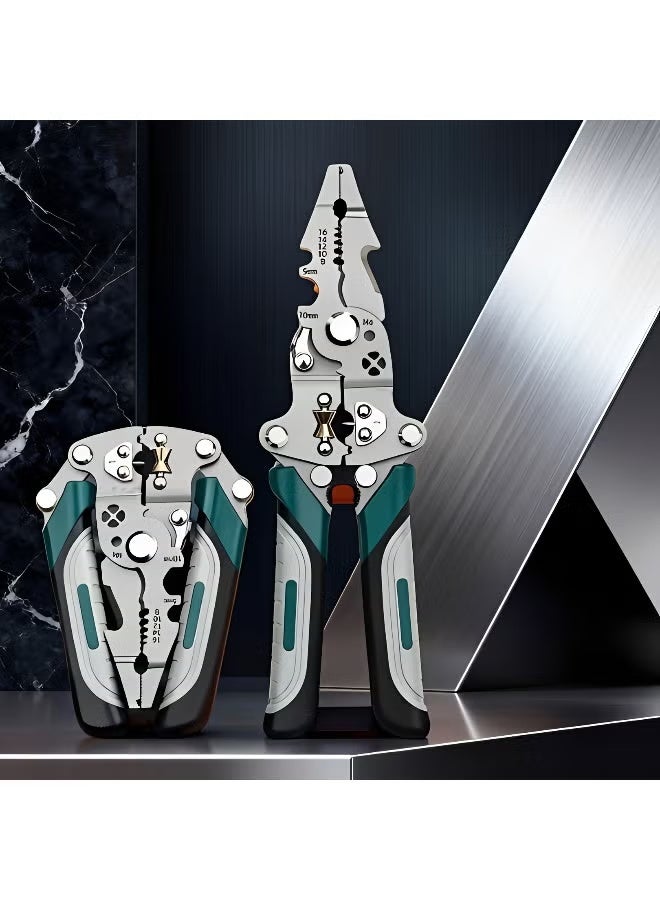 Sakina Multifunctional Foldable Wire Stripper Cutter Crimper Pliers - Image 5