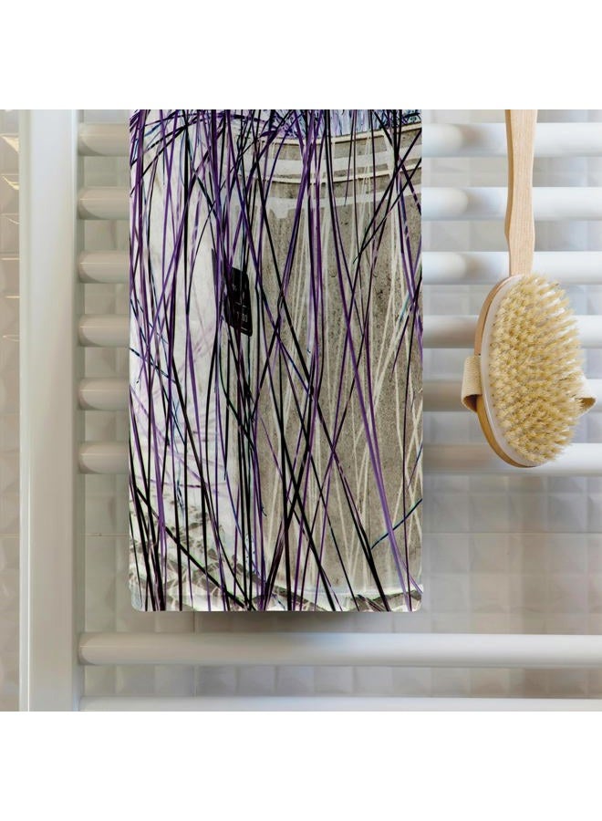 BEIYANG 3D Rose Print of Purple Grass in Silver Can TWL_214259_1 Towel, 15" x 22" - Image 2