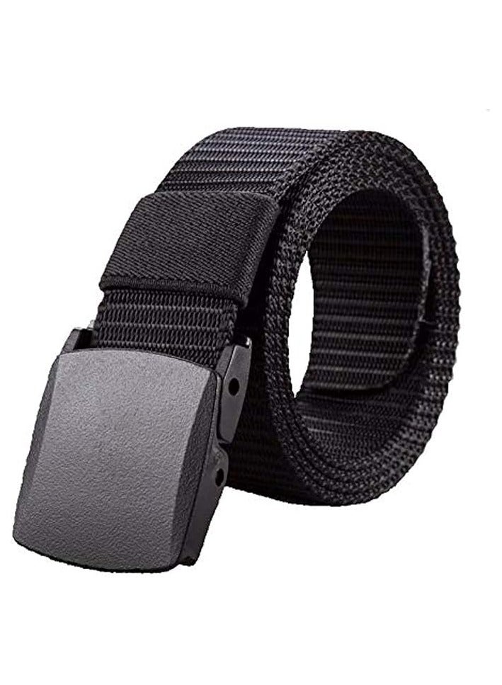 Unisex Ha Casual Nylon Belt, Black  - Image 1