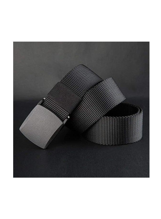 Unisex Ha Casual Nylon Belt, Black  - Image 2
