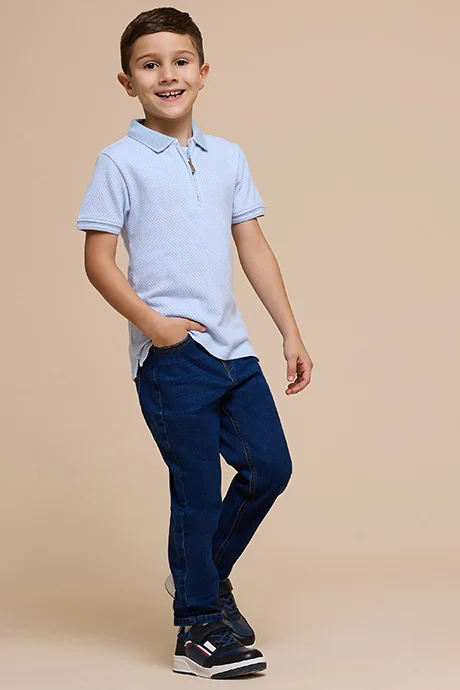 أر أند بي Faded Jeans with Button Closure