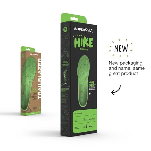 Superfeet Hike Support Insoles - Trim-to-Fit Comfort Carbon Fiber Orthotic Inserts for Hiking Boots or Shoes - Professional Grade - 7.5-9 Men / 8.5-10 Women - Image 2