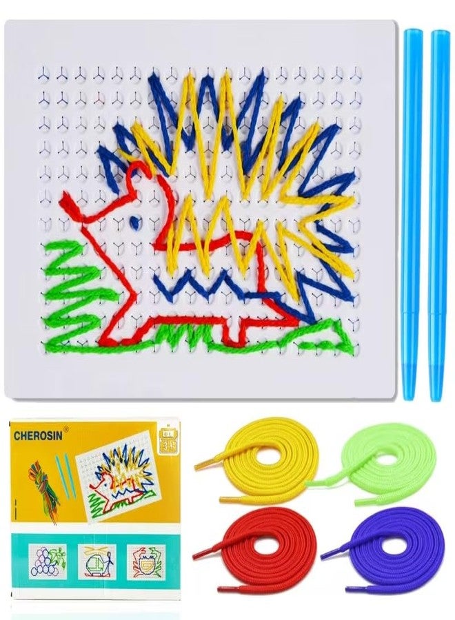 CHEROSIN Fine Motor Threading Boards for Kids - Pencil Grasp Fine Motor Toys Sensory Learning Boards for Preschooler, Calm Down Activity Therapy Toys Gifts for 3 4 5 6 Year Old Kids Boys Girls - Image 1
