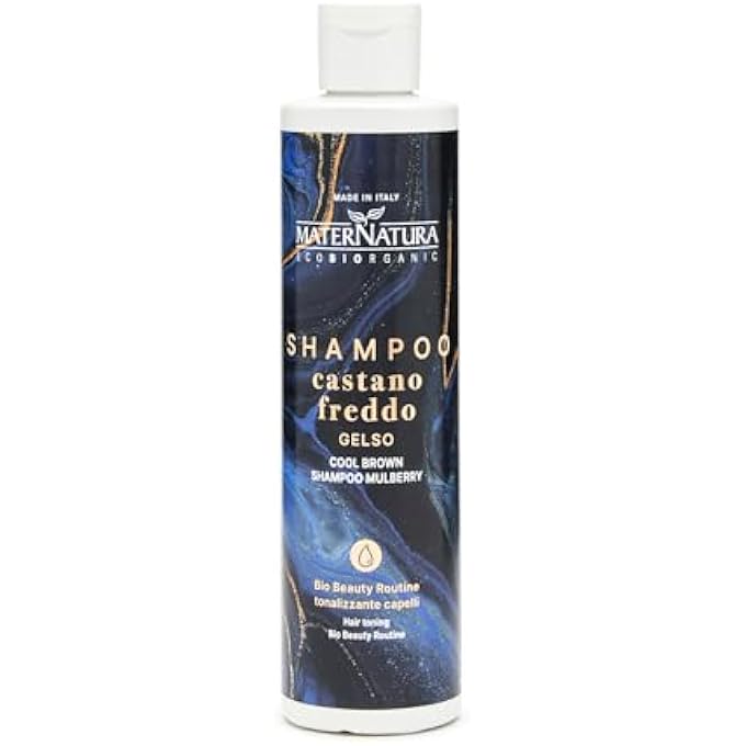 COOL MULBERRY BROWN SHAMPOO: TONING SHAMPOO, IDEAL FOR COOL SHADES, ORGANIC BEAUTY ROUTINE FOR COOL BROWN, MADE IN ITALY - 250 ML - Image 2
