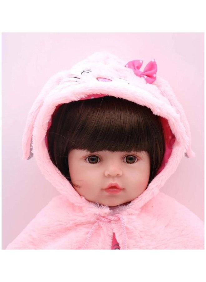 Arabest - Realistic Reborn Baby, Girl Doll Soft Silicone Full Body Gift, 48cm Handmade Cute Doll for 3 Years Old - Image 1