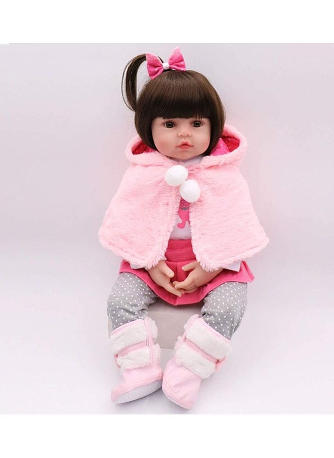 Arabest - Realistic Reborn Baby, Girl Doll Soft Silicone Full Body Gift, 48cm Handmade Cute Doll for 3 Years Old - Image 1