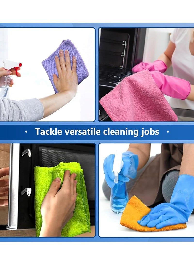 10 Pack Microfiber Cleaning Rags, Super Absorbent and Lint Free Cleaning Cloth for Window, Household and Kitchen - Image 5