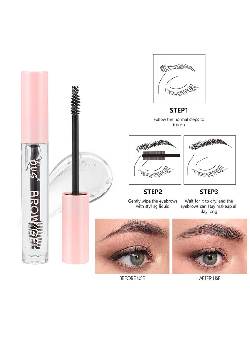 SYOSI Eyebrow Gel Clear, Brow Gel, Eye Brow Gel Waterproof Eyebrow Glue Transparent Long Lasting Setting Eyebrow Gel, Natural Styling Repair All-Day Clear Mascara for Eyebrows Primer - Image 5