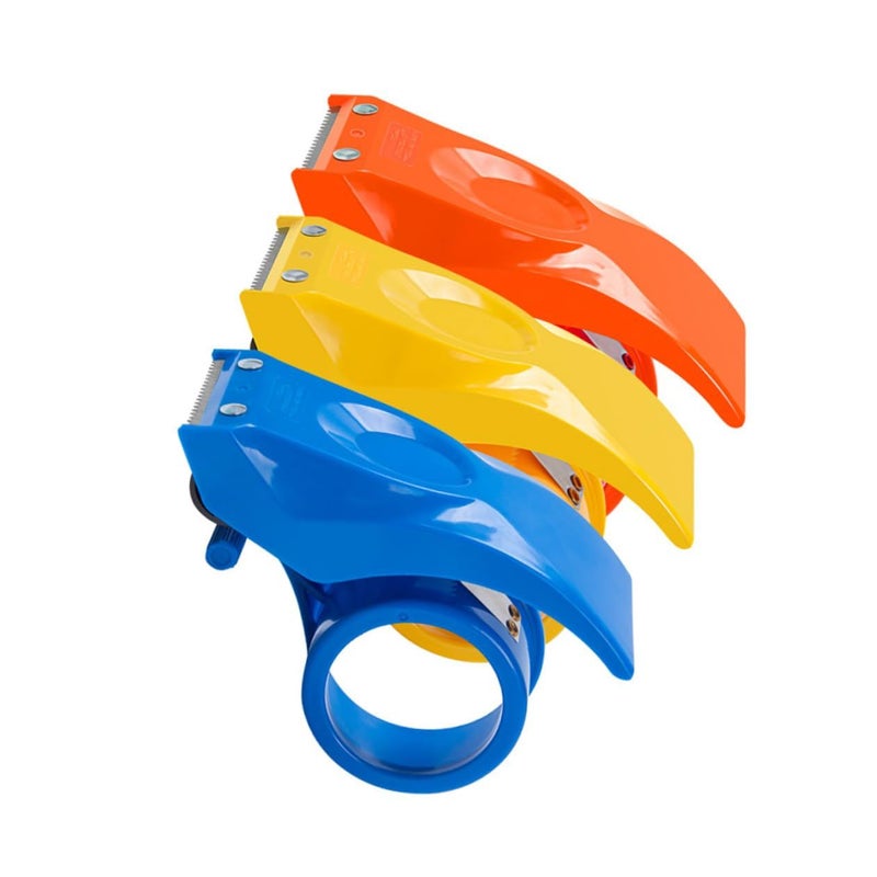 3 Pcs Lightweight Handheld Tape Dispenser Cutter For Packaging Box Sealing Plastic Construction Ergonomic Compact Easy To Use Multi Color - Image 2