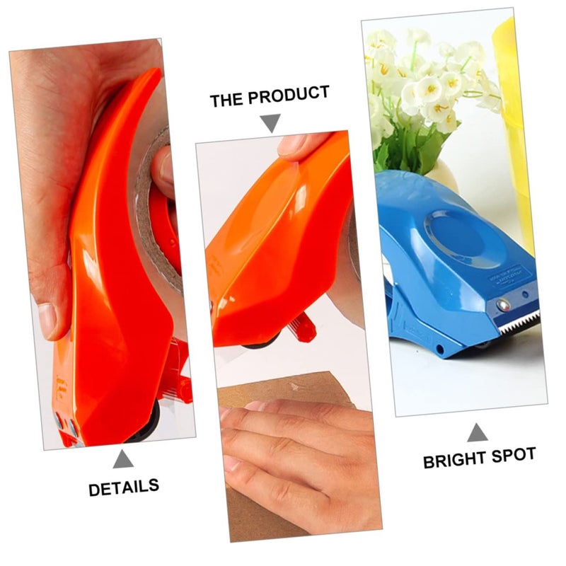 3 Pcs Lightweight Handheld Tape Dispenser Cutter For Packaging Box Sealing Plastic Construction Ergonomic Compact Easy To Use Multi Color - Image 5