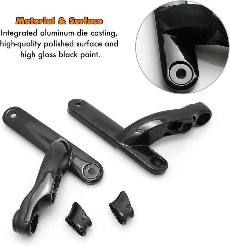 TOPRAMETAL Fog Passing Light Kit for Harley Street Glide - Gloss Black - Image 3