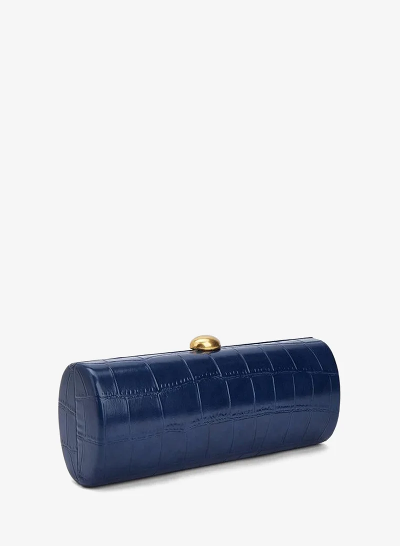 Celeste NAVY Textured Clutch Bag With Detachable Chain for Women | Best Price UAE