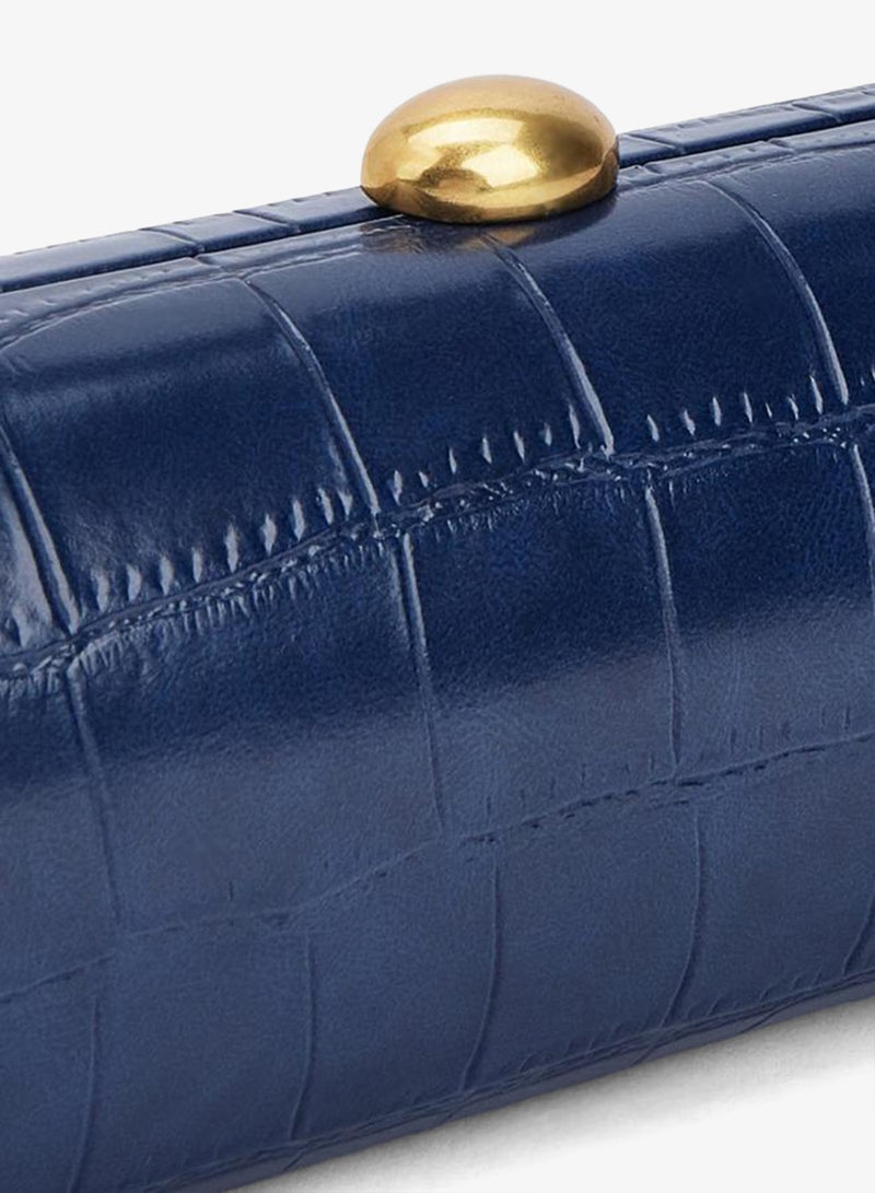 Celeste Textured Clutch Bag With Detachable Chain - Image 4