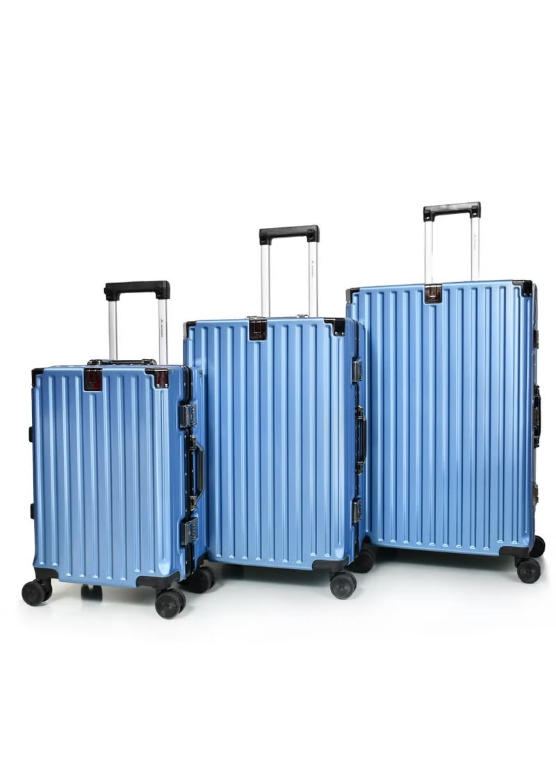 Prosperity Aluminum Frame Smooth Travel Suitcase - Quiet 360° Spinner Wheels, Multiple Colors - Image 1