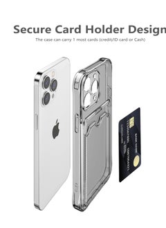 Generic Clear Wallet Phone Case for Xiaomi Poco F5 5G Turbo Upgrade Card Slot Case Slim Fit Protective Soft TPU Shockproof Cover with Cute Card Holder - Transparent  - Image 2