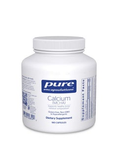 بيور إنكابسيليشن Pure Encapsulations Calcium MCHA | مكمل غذائي مضاد للحساسية لدعم العظام* | 180 كبسولة  - Image 1