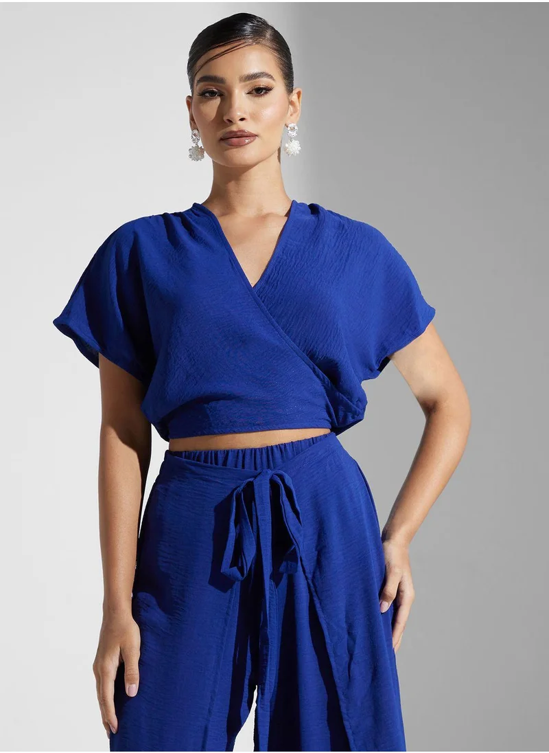 Golden Apple Surplice Neck Jumpsuit