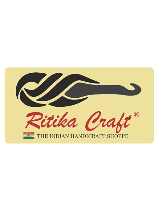 RR RITIKA Craft® Crochet Handmade Table Mat (14.5 inch) White &Yellow  - Image 4