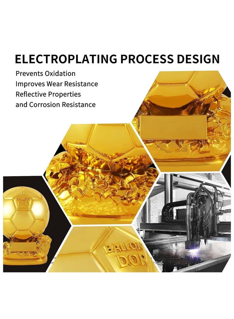 كأس الكرة الذهبية لكرة القدم، أفضل كأس كرة قدم مع عملية الطلاء الكهربائي لتزيين المكاتب وهدايا المشجعين وهدايا عيد الميلاد - Image 4