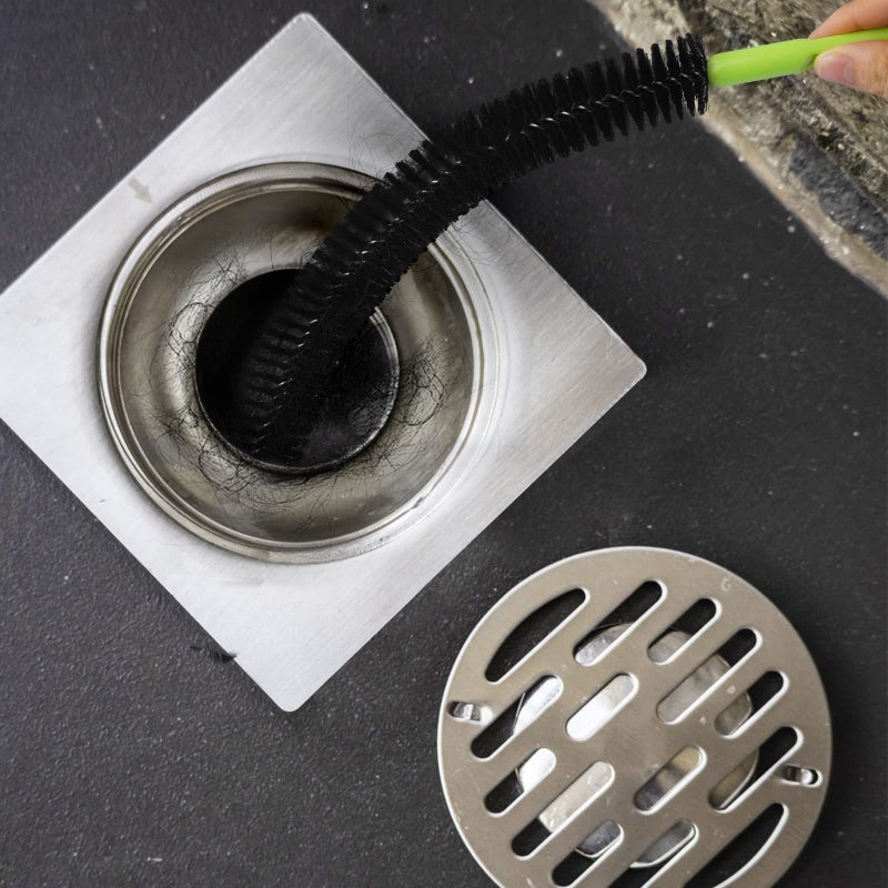 Haomaomao Sewer Drain Brush, Drain Clog Remover, 17inch Flexible Long Pipe Snake Hair Clogs Catcher Cleaner Tool for Toilet, Kitchen Sink, Sewer Drain, Bathroom Tub - Image 2