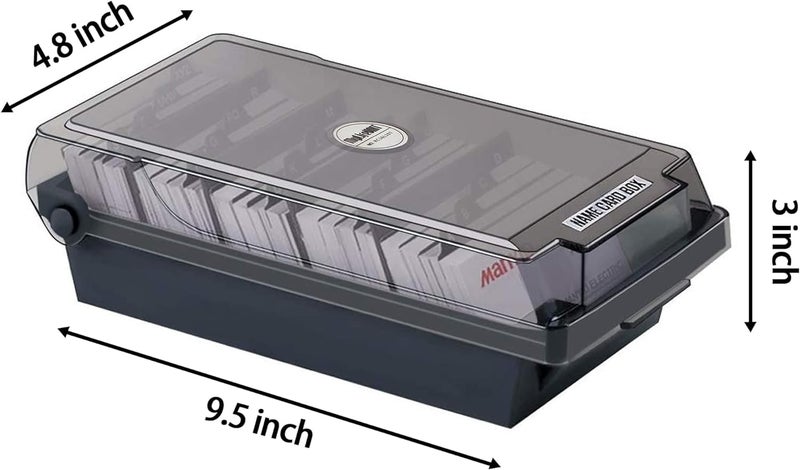 MyLifeUNIT Business Card Holder, Index Card Organizer with Dividers and Index Tabs, Capacity: 500 Cards (2.2" x 3.5") - Image 3