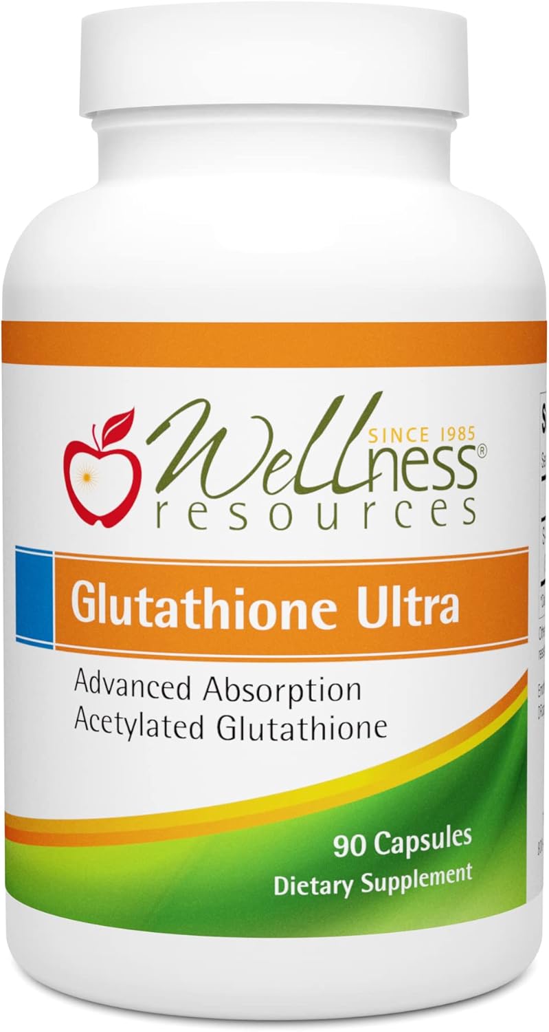 Wellness Resources Glutathione Ultra Supplement  Bioavailable SAcetyl LGlutathione SAG  Antioxidant Detox  Cellular Health Immune Support  High Absorption NonGMO GlutenFree 90 Capsules - Image 1