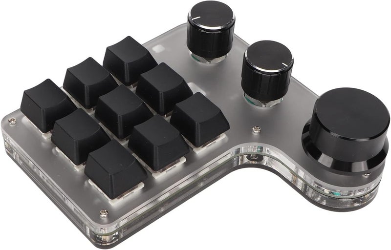 كلاراكو لوحة مفاتيح ألعاب صغيرة من كلاركو، مزودة بإضاءة خلفية RGB و3 أزرار، بسعة 1200 مللي أمبير/ساعة، تُستخدم على نطاق واسع لتحرير الفيديو (أسود) - Image 1