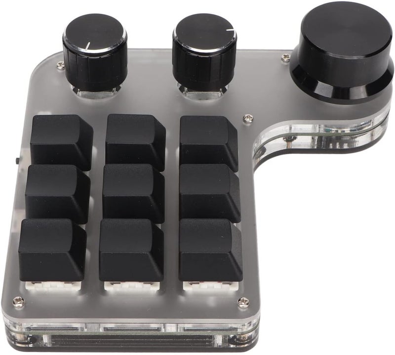 كلاراكو لوحة مفاتيح ألعاب صغيرة من كلاركو، مزودة بإضاءة خلفية RGB و3 أزرار، بسعة 1200 مللي أمبير/ساعة، تُستخدم على نطاق واسع لتحرير الفيديو (أسود) - Image 5